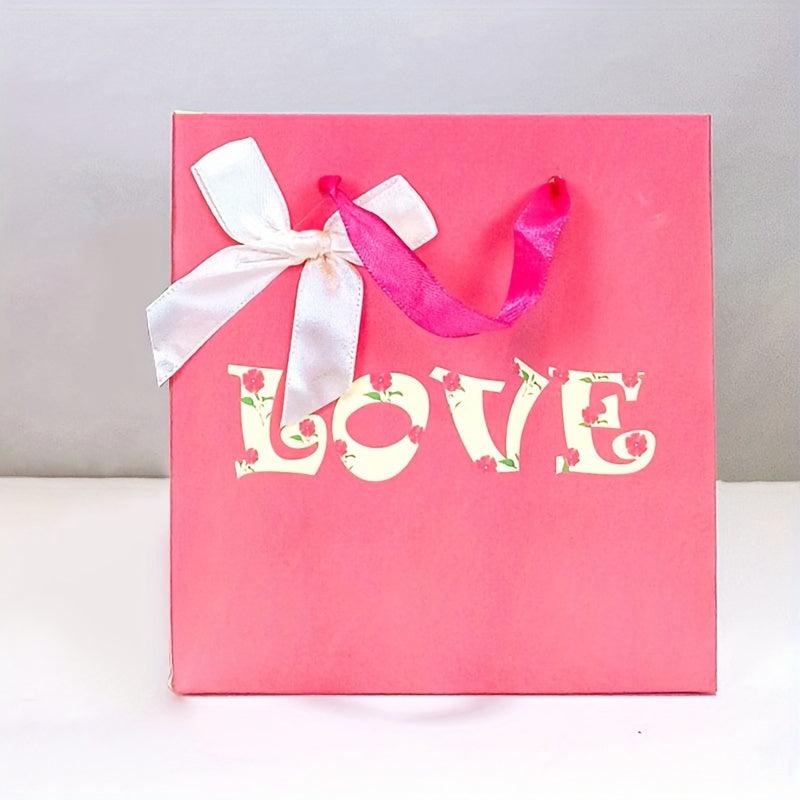 12pcs Gift Bag Paper Bag Candy Birthday Gift Bag Portable LOVE