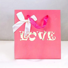 12pcs Gift Bag Paper Bag Candy Birthday Gift Bag Portable LOVE