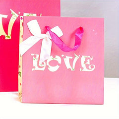 12pcs Gift Bag Paper Bag Candy Birthday Gift Bag Portable LOVE