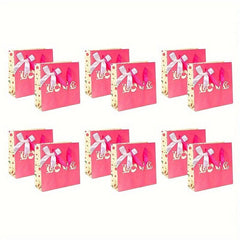 12pcs Gift Bag Paper Bag Candy Birthday Gift Bag Portable LOVE