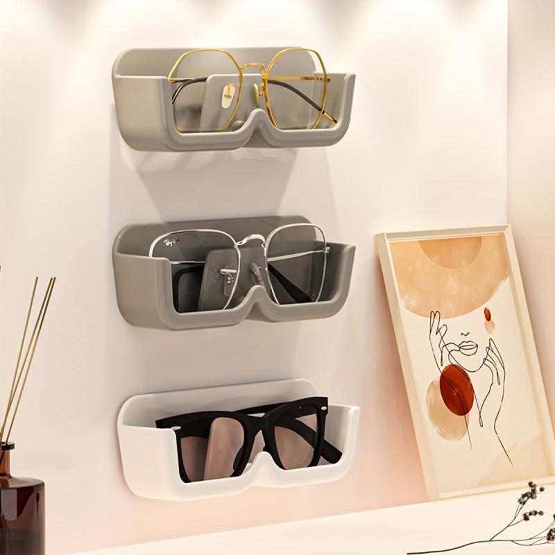 Wall Hanging Glasses Storage Rack for Bathroom Bedside
