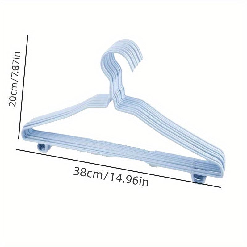 10pcs Metal Adult Coat Hanger Non-slip Clothes Hanger Wardrobe Organizer