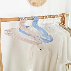 10pcs Metal Adult Coat Hanger Non-slip Clothes Hanger Wardrobe Organizer