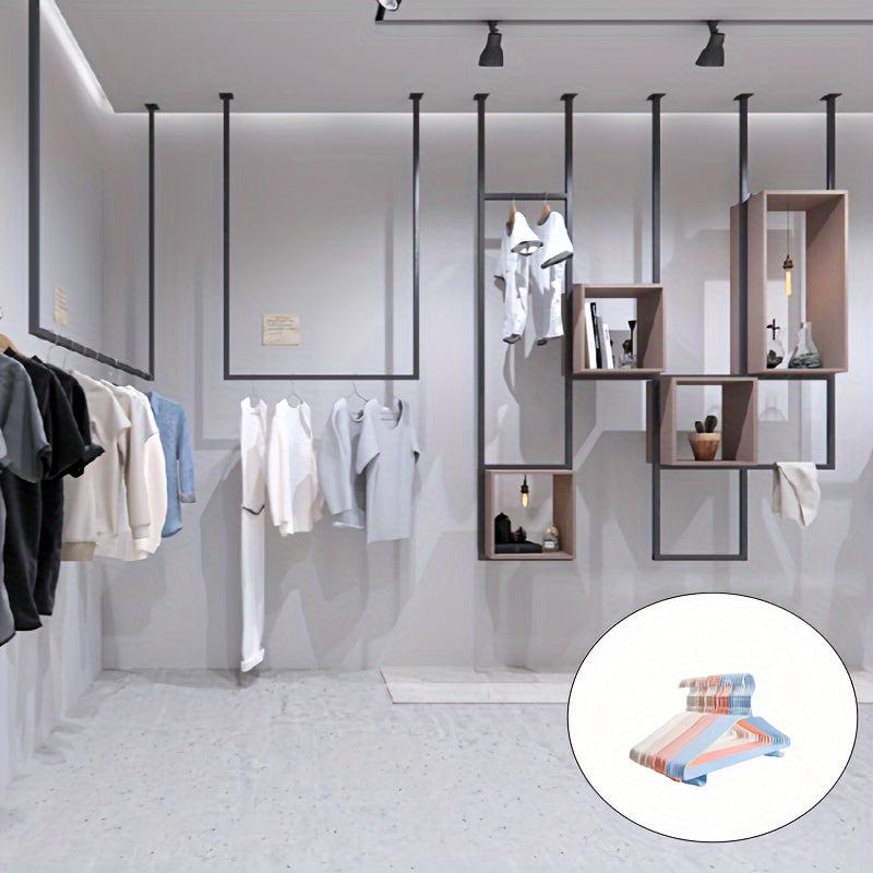 10pcs Metal Adult Coat Hanger Non-slip Clothes Hanger Wardrobe Organizer