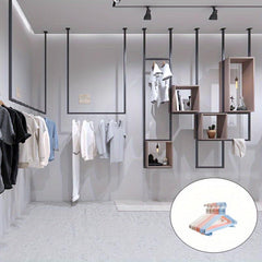 10pcs Metal Adult Coat Hanger Non-slip Clothes Hanger Wardrobe Organizer