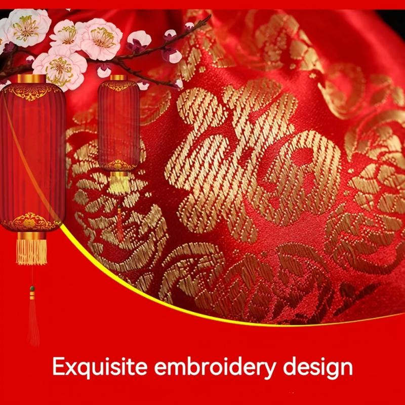10pcs Chinese Style Lucky Gift Bags for Festive Jewelry Packaging