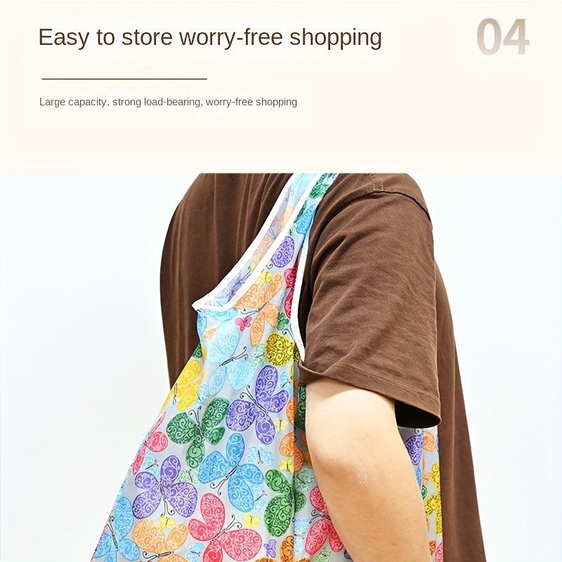 2pcs Foldable Waterproof Large Capacity Shopping Bag