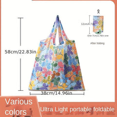 2pcs Foldable Waterproof Large Capacity Shopping Bag
