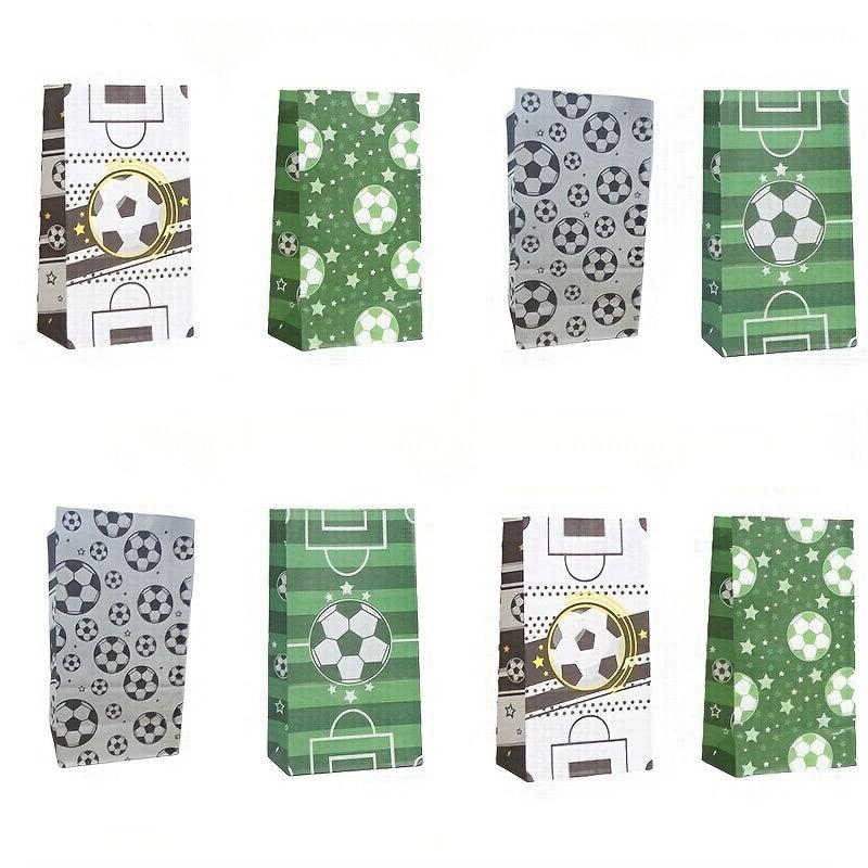 8pcs Soccer Party Bags Soccer Treat Bags Soccer Paper Bags Soccer Candy Bags
