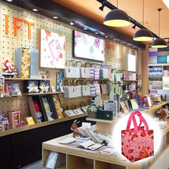 8pcs Valentines Reusable Tote Bags With Handles Non Woven Gift Bags