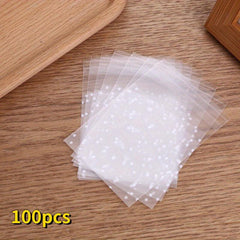100pcs Self Closing Dot Frosted Packaging Bags for Biscuit Bags