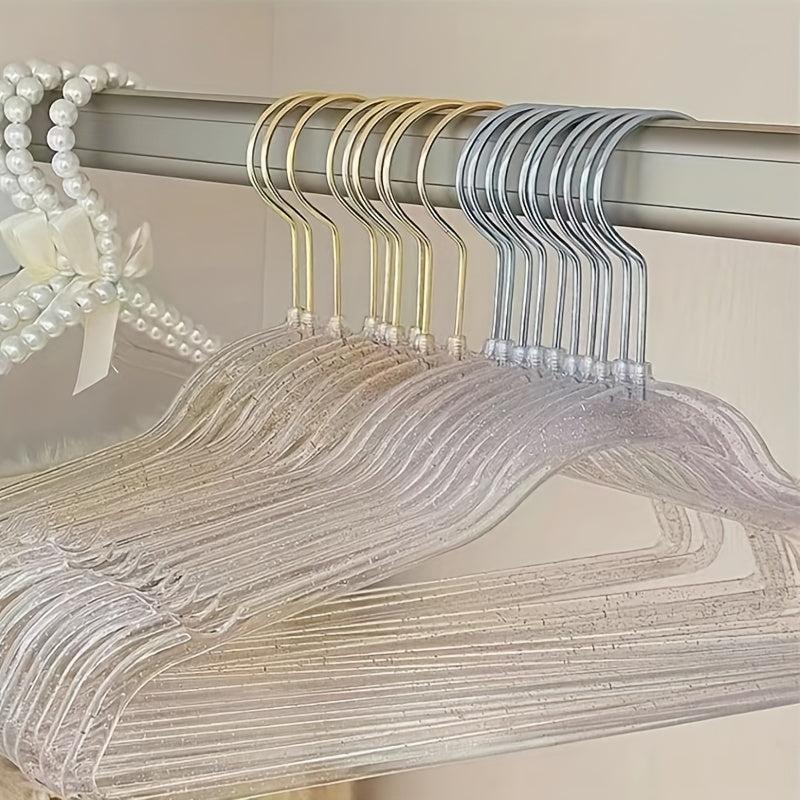 5pcs Transparent Coat Rack Anti-slip Non-marking Hanging Clothes Rack