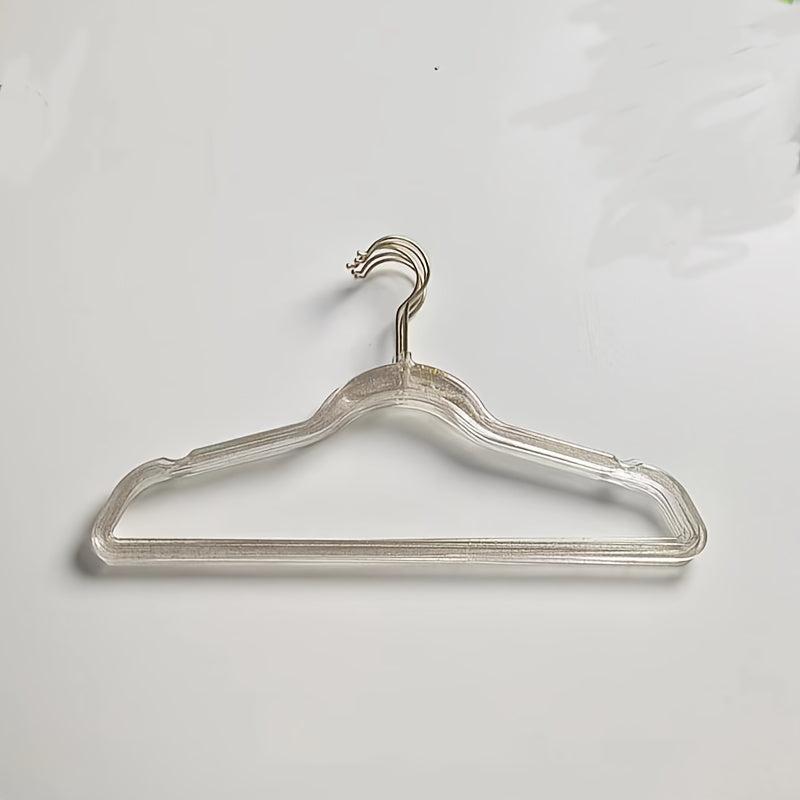 5pcs Transparent Coat Rack Anti-slip Non-marking Hanging Clothes Rack