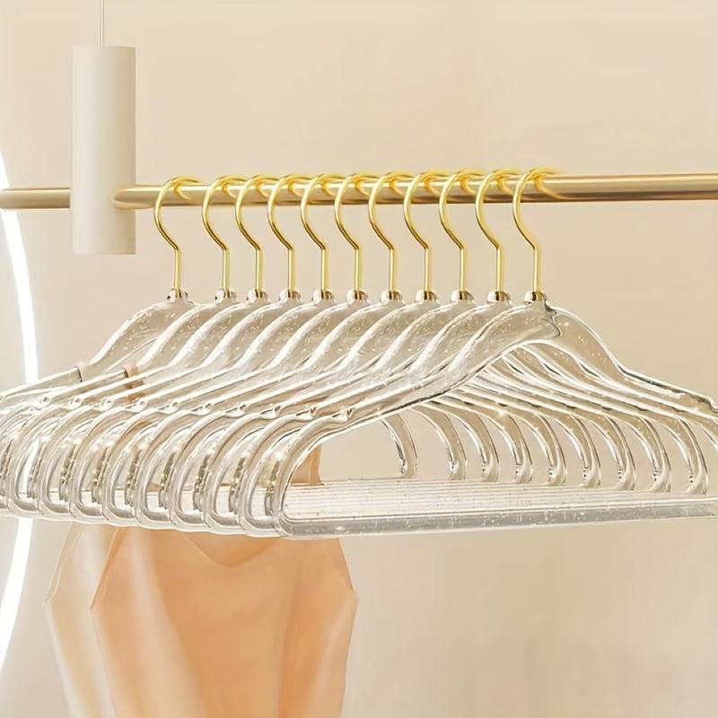 5pcs Transparent Coat Rack Anti-slip Non-marking Hanging Clothes Rack