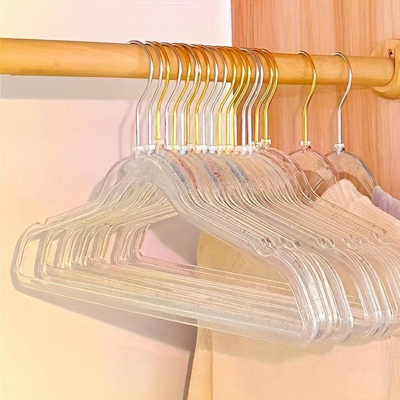 5pcs Transparent Coat Rack Anti-slip Non-marking Hanging Clothes Rack