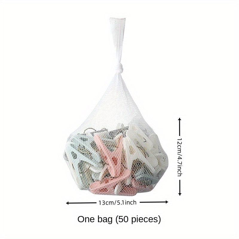 50pcs Thin Wire Finger Clips for Hangers Quilt Clips Multicoloured