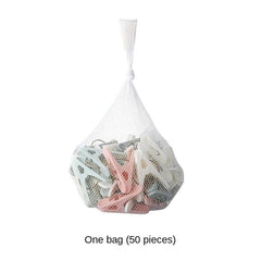 50pcs Thin Wire Finger Clips for Hangers Quilt Clips Multicoloured
