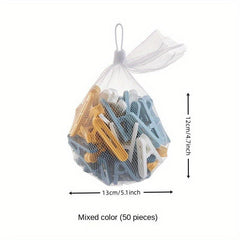 50pcs Thin Wire Finger Clips for Hangers Quilt Clips Multicoloured