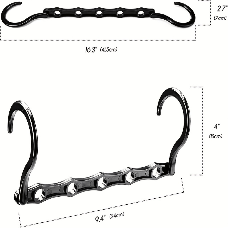Foldable Magic Clothes Hanger with Five Hole Connection Hook