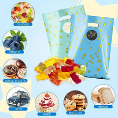 60pcs Party Bags w/ Thank You Stickers 6 Colors Starry Goodie Favor Bags