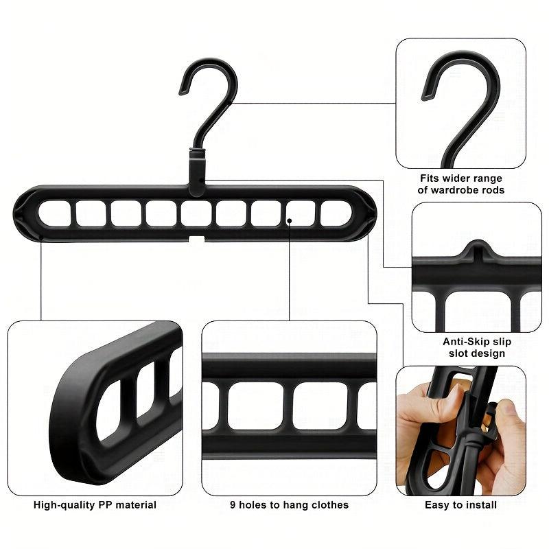9-Hole Portable Travel Hanger Multifunctional Clothes Drying Rack