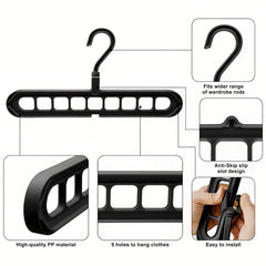 9-Hole Portable Travel Hanger Multifunctional Clothes Drying Rack