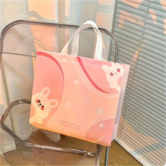 10pcs Cartoon Rabbit Covered Non woven Handbag Clothing Store Shopping Bag