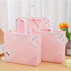 10pcs Cartoon Rabbit Covered Non woven Handbag Clothing Store Shopping Bag