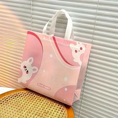 10pcs Cartoon Rabbit Covered Non woven Handbag Clothing Store Shopping Bag
