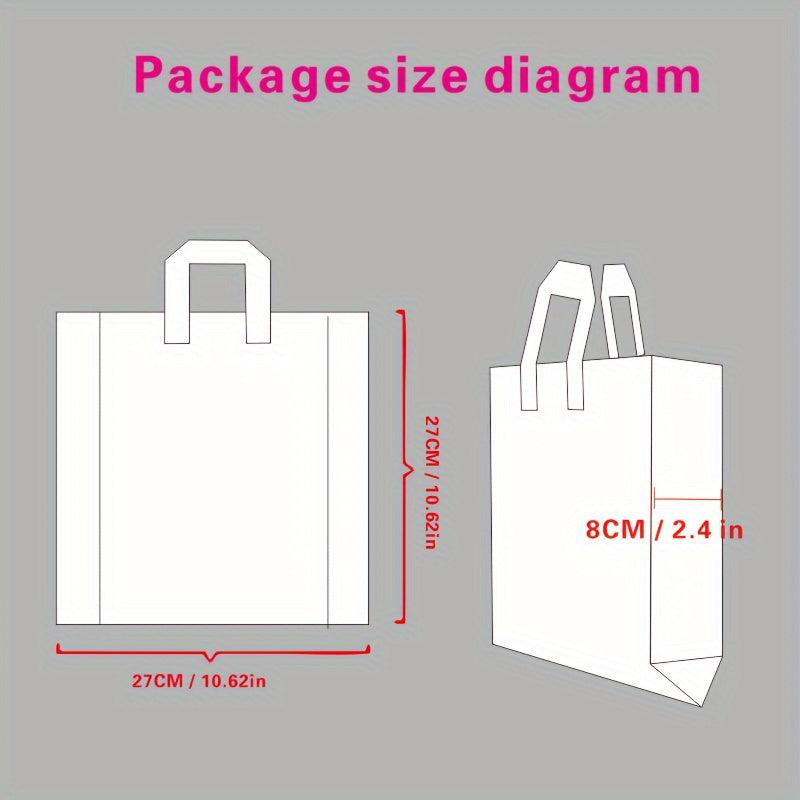 50pcs Transparent Grid Shopping Bag High-end Tote Bag Clothing Store Gift Shop