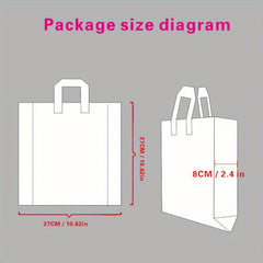 50pcs Transparent Grid Shopping Bag High-end Tote Bag Clothing Store Gift Shop