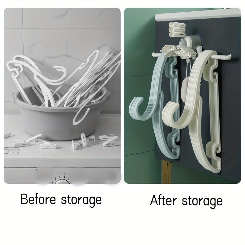 Clothes Hangers Storage Rack Wall-mounted Hooks Organizer