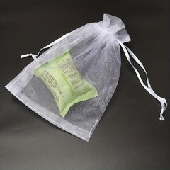 20pcs Transparent Drawstring Gift Bags for Jewelry, Candy, Christmas Party