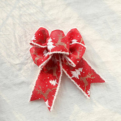 Christmas Velvet Elk Ribbon Decoration 2.68in