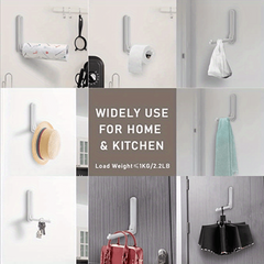 Restaurant Foldable Hanger Space Saver Organizer with 5 Non-Marking Hooks