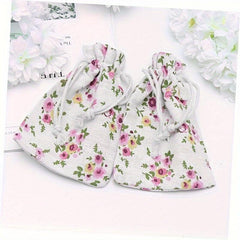 15pcs Vintage Floral Drawstring Gift Bags Burlap Flower Pouch