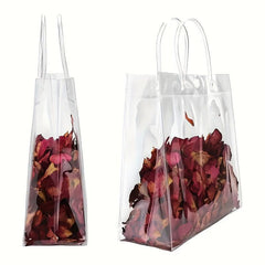 10pcs Transparent Christmas Gift Bags Thanksgiving Gift Bags Birthday Gift Bags