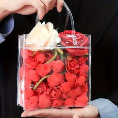 10pcs Transparent Christmas Gift Bags Thanksgiving Gift Bags Birthday Gift Bags