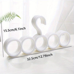 5pcs Silk Scarf Storage Rack Wardrobe Belt Hook Hanger Tool