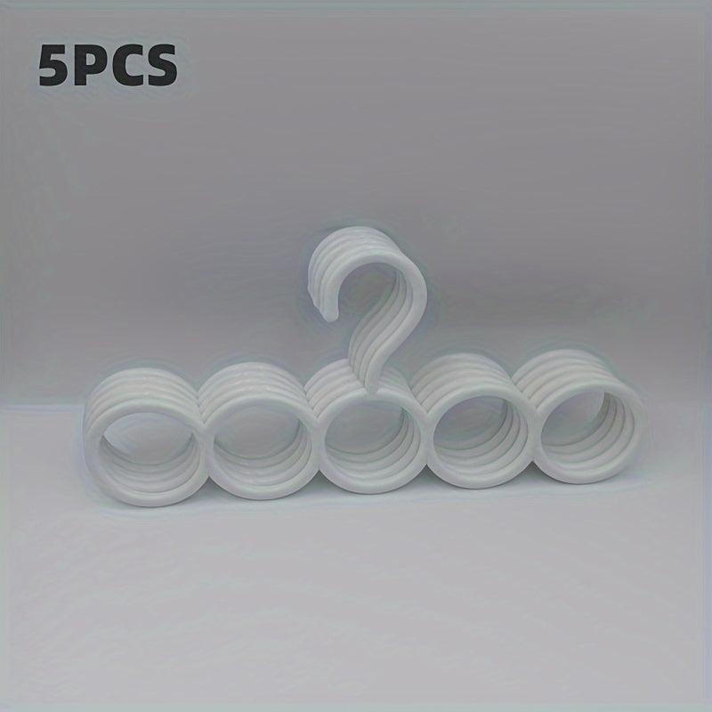 5pcs Silk Scarf Storage Rack Wardrobe Belt Hook Hanger Tool