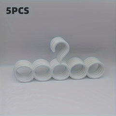 5pcs Silk Scarf Storage Rack Wardrobe Belt Hook Hanger Tool