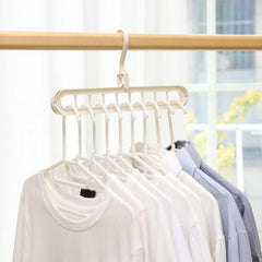 9-Hole Multifunctional Clothes Hanger for Wardrobe Organization