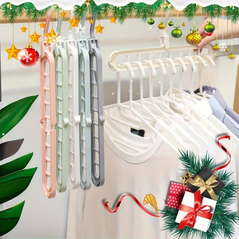 9-Hole Multifunctional Clothes Hanger for Wardrobe Organization