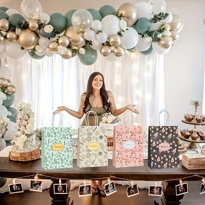8pcs Thank You Gift Bags Paper Bag Thank You Wedding Bags With Handle