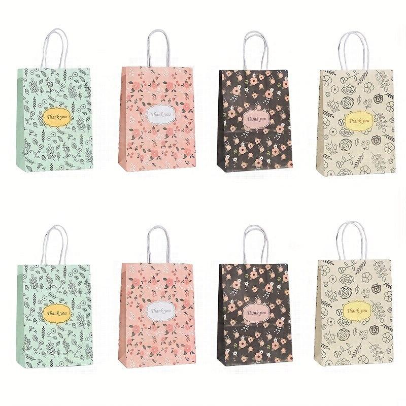 8pcs Thank You Gift Bags Paper Bag Thank You Wedding Bags With Handle