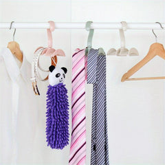 3pcs Bag Storage Rack Wardrobe Hanging Hook Creative Tie Shelf Clothes Hook