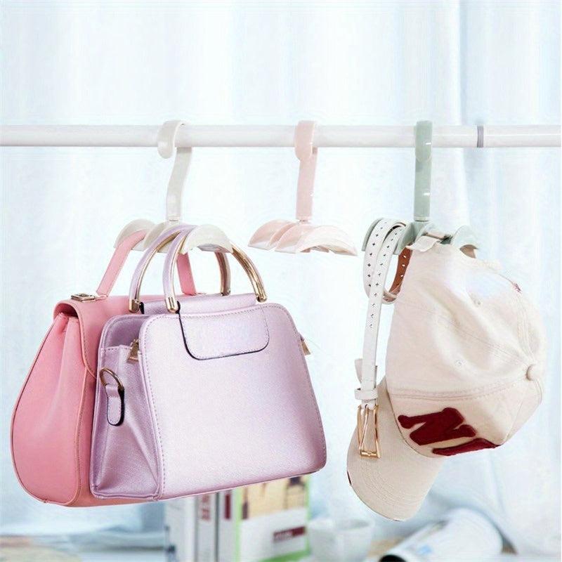 3pcs Bag Storage Rack Wardrobe Hanging Hook Creative Tie Shelf Clothes Hook