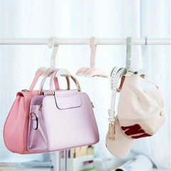 3pcs Bag Storage Rack Wardrobe Hanging Hook Creative Tie Shelf Clothes Hook