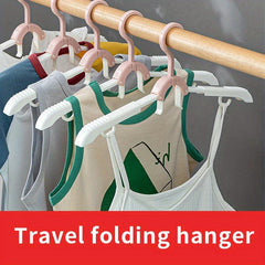 10pcs Travel Folding Clothes Rack Foldable Storage Drying Hanger Retractable
