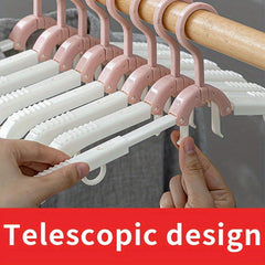10pcs Travel Folding Clothes Rack Foldable Storage Drying Hanger Retractable